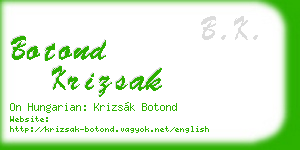botond krizsak business card