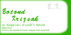 botond krizsak business card